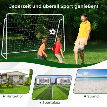 Weatherproof Soccer Goal with Net, 215 x 152 x 76 cm