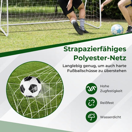 Weatherproof Soccer Goal with Net, 215 x 152 x 76 cm