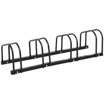 Weather-resistant bicycle rack in steel for 5, floor and wall mount