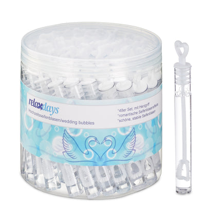Wedding Bubbles – Heart-Shaped Handles, Guest Gifts