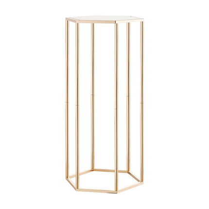 Wedding Flower Stand Set, 10 Pack 23.6 In Hexagon, Gold