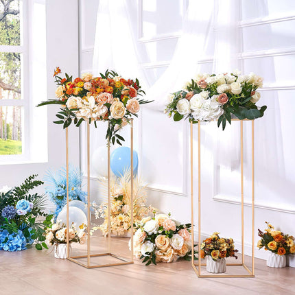 Wedding Flower Stand Set, 10 Pack, 31.5 In, Gold