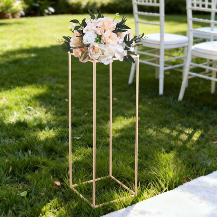 Wedding Flower Stand Set, 10 Piece 31.5 Inch Gold Metal
