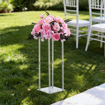 Wedding Flower Stands Set, 10-Pack 50cm Acrylic Columns