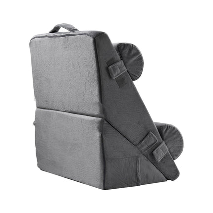 Wedge Pillow Set, 4-Piece Adjustable Orthopedic, Dark Gray