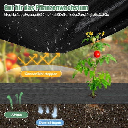 Weed Barrier Fabric, 50m², Black, 25x2m, 60g/m²