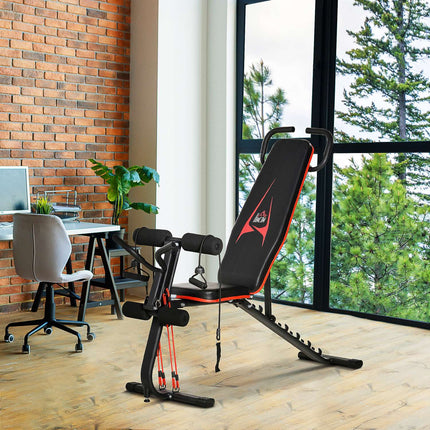 Adjustable weight bench, 6-position backrest, 150 kg capacity