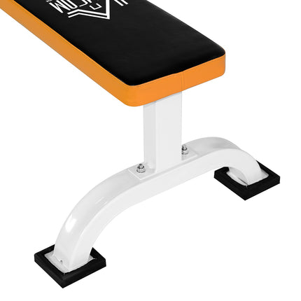 Multifunctional flat weight bench - steel, black, home use