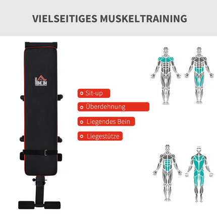 Folding multifunctional weight bench, 110 kg capacity, steel