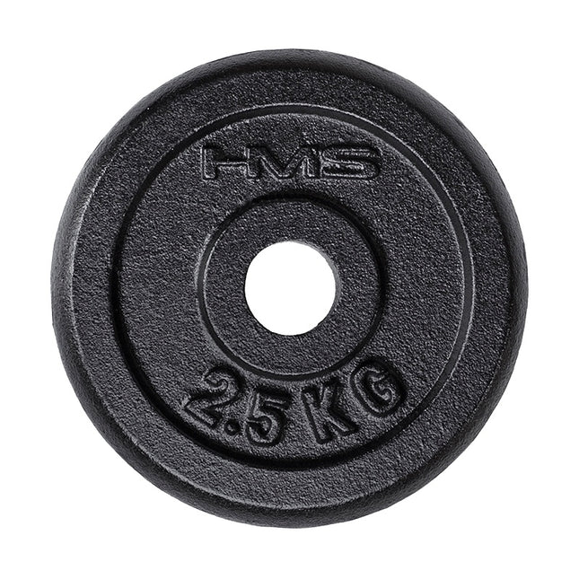 Weight Plate 2.5 kg, Black, Cast Iron
