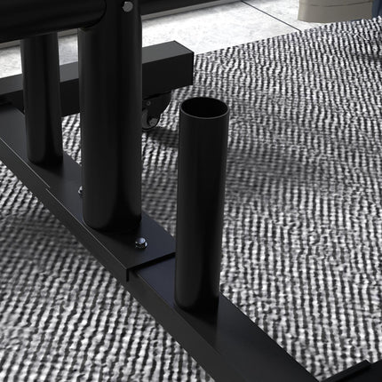 Weight plate rack with wheels - 6 bar, steel, 200 kg capacity