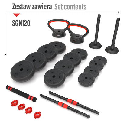 Weight Set 20kg – 6-in-1 Adjustable Dumbbells