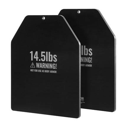 Weight Vest Plates, 14.5 lb Pair, Steel, Contoured