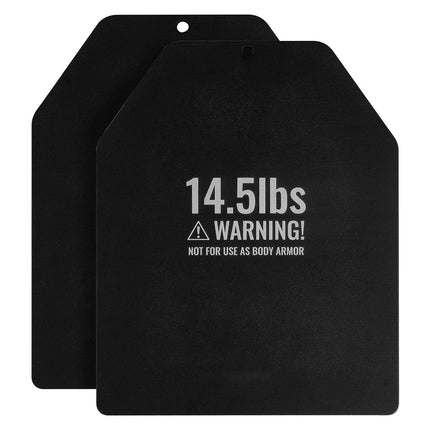 Weight Vest Plates, 14.5 lb Pair, Steel, Contoured