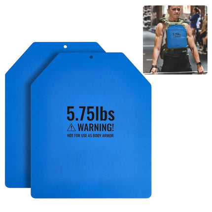 Weight Vest Plates, Pair 2.6 kg, Steel, Contoured Fit