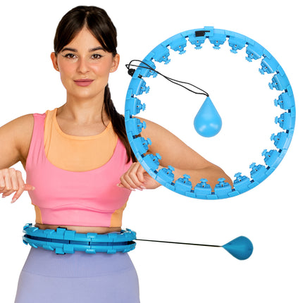 Weighted Blue Hula Hoop for Fitness