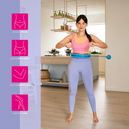 Weighted Blue Hula Hoop for Fitness