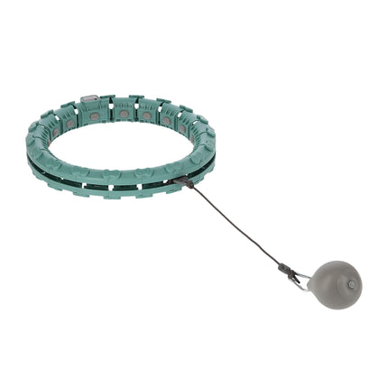 Weighted Green Hula Hoop with Adjustable Waist & Counter
