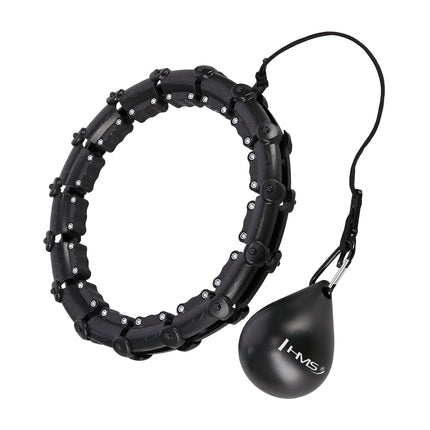 Weighted Hula Hoop, Black – Fitness Exercise Tool