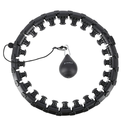 Weighted Hula Hoop, Black – Fitness Exercise Tool