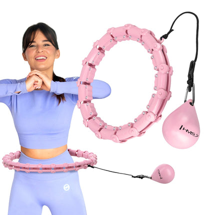 Weighted Hula Hoop, Light Pink, Fitness Exercise