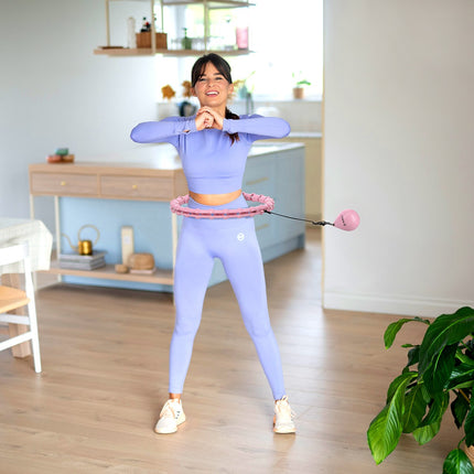 Weighted Hula Hoop, Light Pink, Fitness Exercise