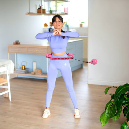 Weighted Hula Hoop, Pink – Fitness Exercise Tool