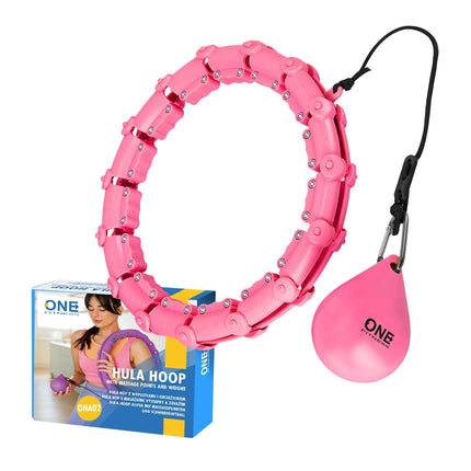 Weighted Hula Hoop, Pink – Fitness Exercise Tool