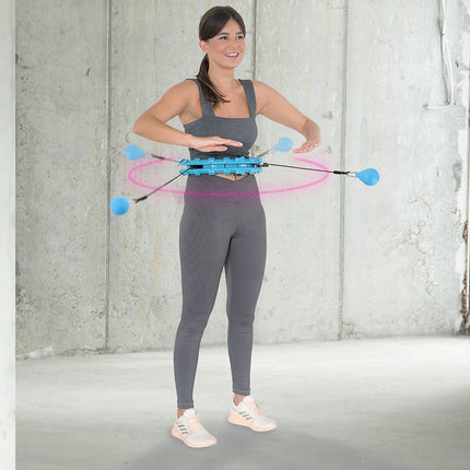 Weighted Hula Hoop with Waist Support, Blue/Red