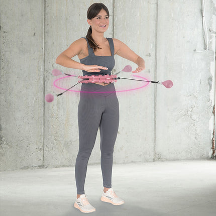 Weighted Pink Hula Hoop for Fitness