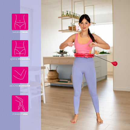 Weighted Red Hula Hoop for Fitness