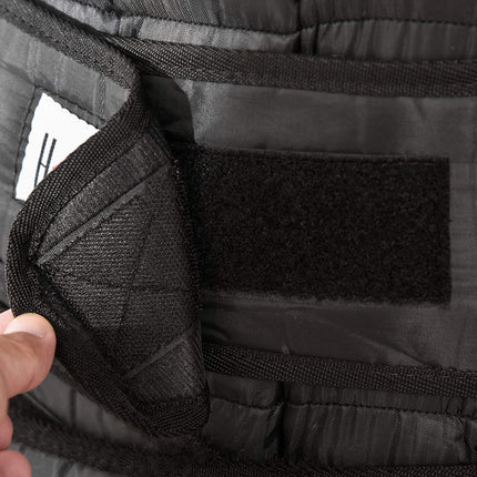 Adjustable 30 kg weight vest for strength training, black