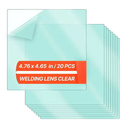 Welding Helmet Outer Cover Lens, 121 x 118mm, 20 Pack