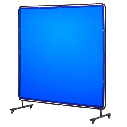 Welding Screen With Frame, 6x6 Ft, UV6, Wheeled, Vinyl