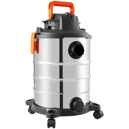 Wet Dry Shop Vacuum, Stainless Steel, 8 Gallon, 6 Peak HP