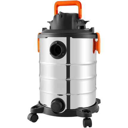 Wet Dry Shop Vacuum, Stainless Steel, 8 Gallon, 6 Peak HP
