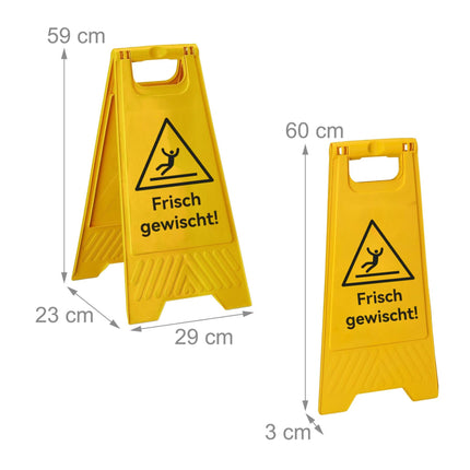 Wet Floor Signs, 2-Pack, Folding, Double-Sided