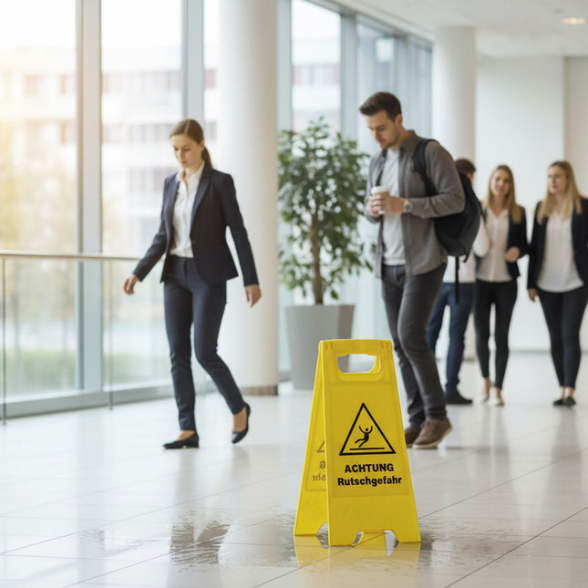 Wet Floor Warning Sign Set, Foldable, 3-Pack