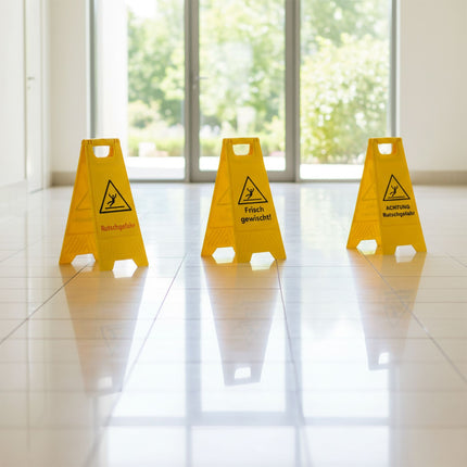 Wet Floor Warning Signs, Set of 2, Folding Design