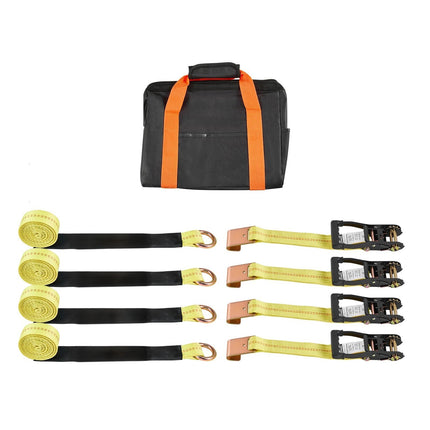 Wheel Chock Tie-Down Kit, 2 x 120 in, Flat Hooks