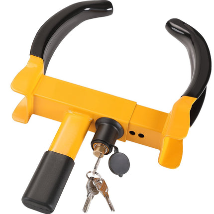 Wheel Clamp Lock 2-Pack, Adjustable Steel, 6 Keys