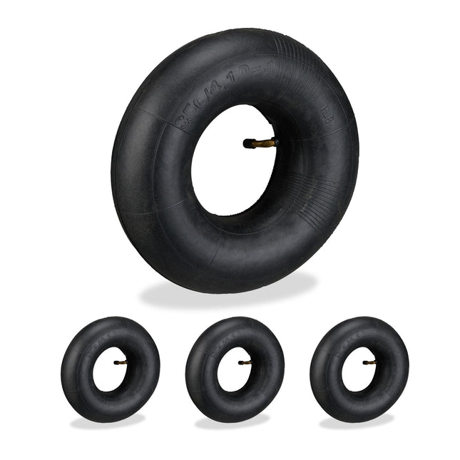 Wheelbarrow Tyres Set with Inner Tubes, 3.50-4""