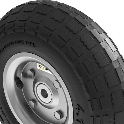 Wheelbarrow Wheel Set of 4, Solid Rubber, 80kg, Ø255mm