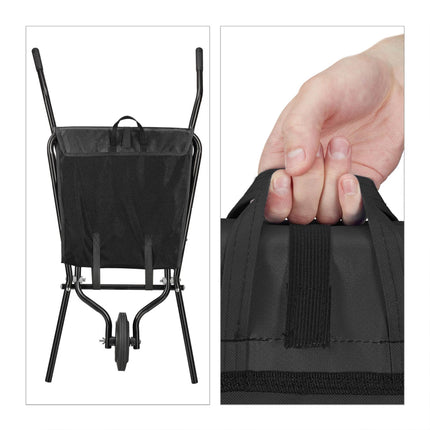 Wheelbarrow foldable black