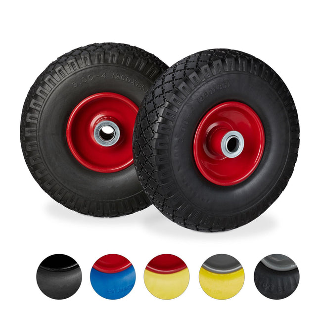 Wheelbarrow wheels PU rubber, 2 pcs.
