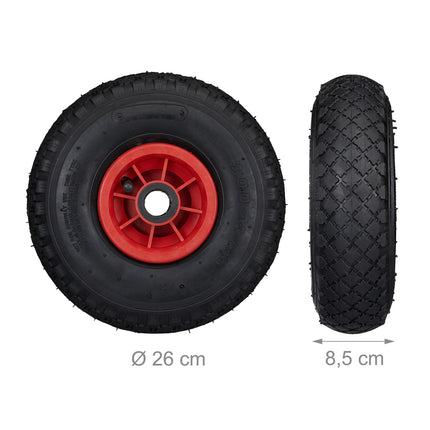 Wheelbarrow wheels PU rubber, 2 pcs.