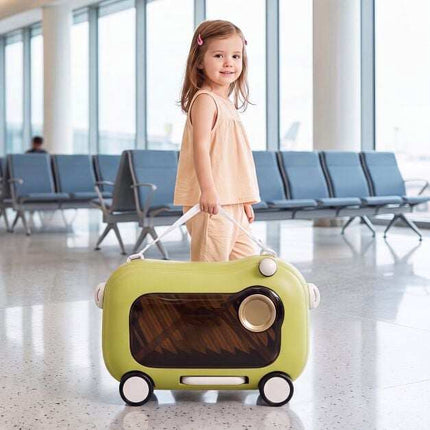 Wheeled Toddler Suitcase with Seat – Green, 25 kg Capacity
