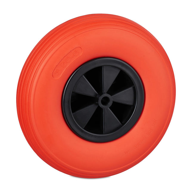 Wheel for wheelbarrow 3.50-6 in red/black
