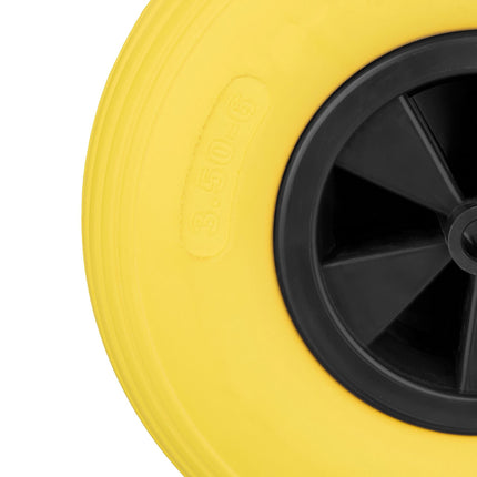 Wheel for wheelbarrow 3.50-6 in yellow/black