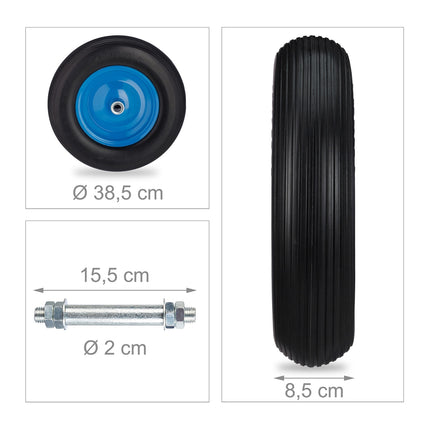 Wheel for wheelbarrow 4.80 4.00-8 + axle